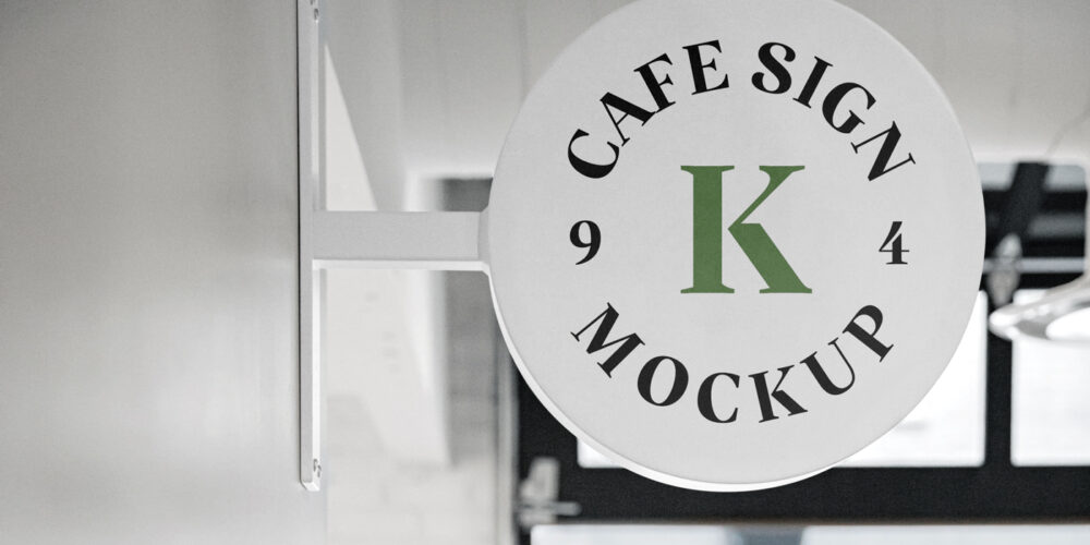 Café Sign Mockup