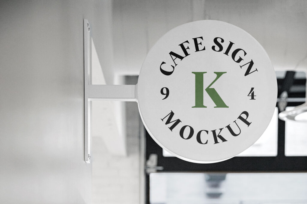 Café Sign Mockup