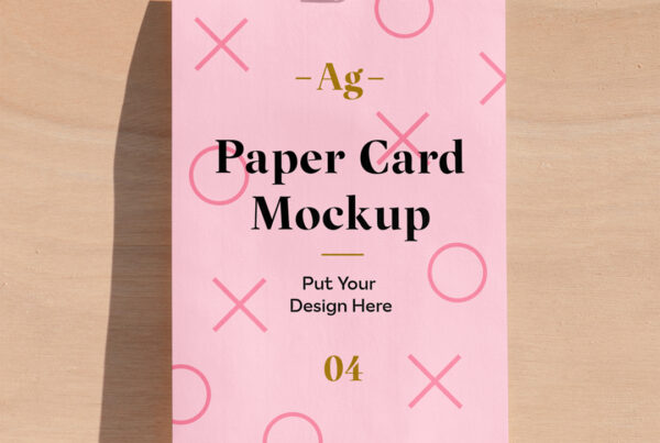 Paper Card PSD Mockup