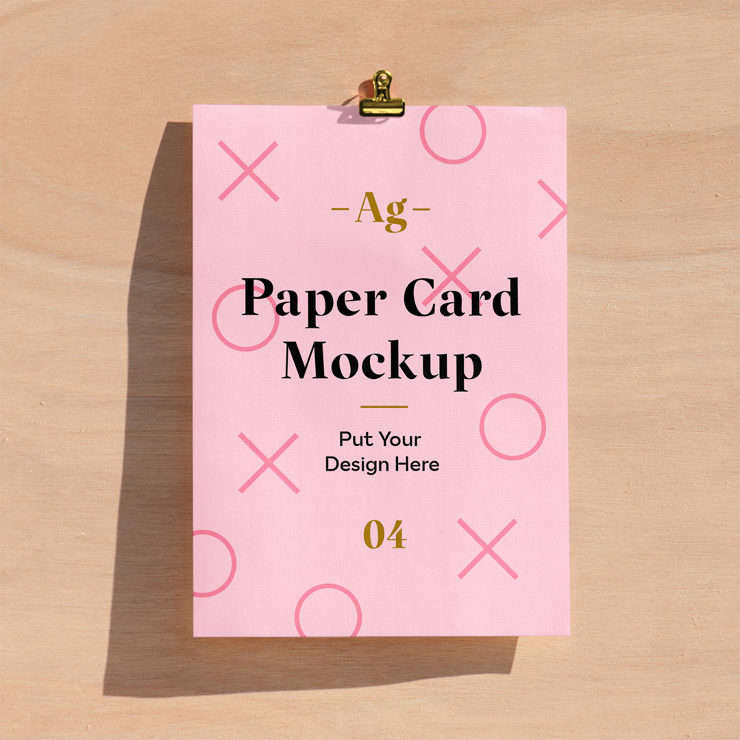 Paper Card PSD Mockup — Mr.Mockup | Graphic Design Freebies