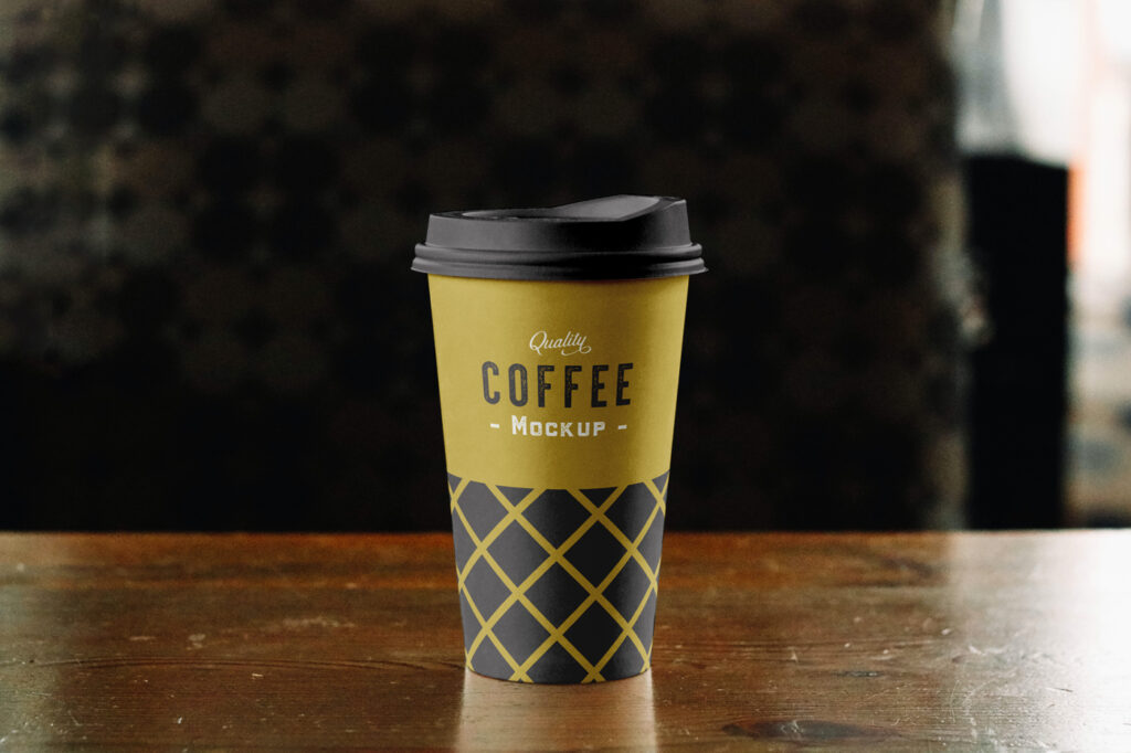 Paper Coffee Cup PSD Mockup
