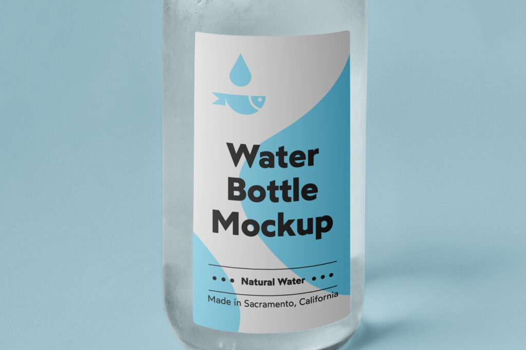 Small Glass Bottle Mockup