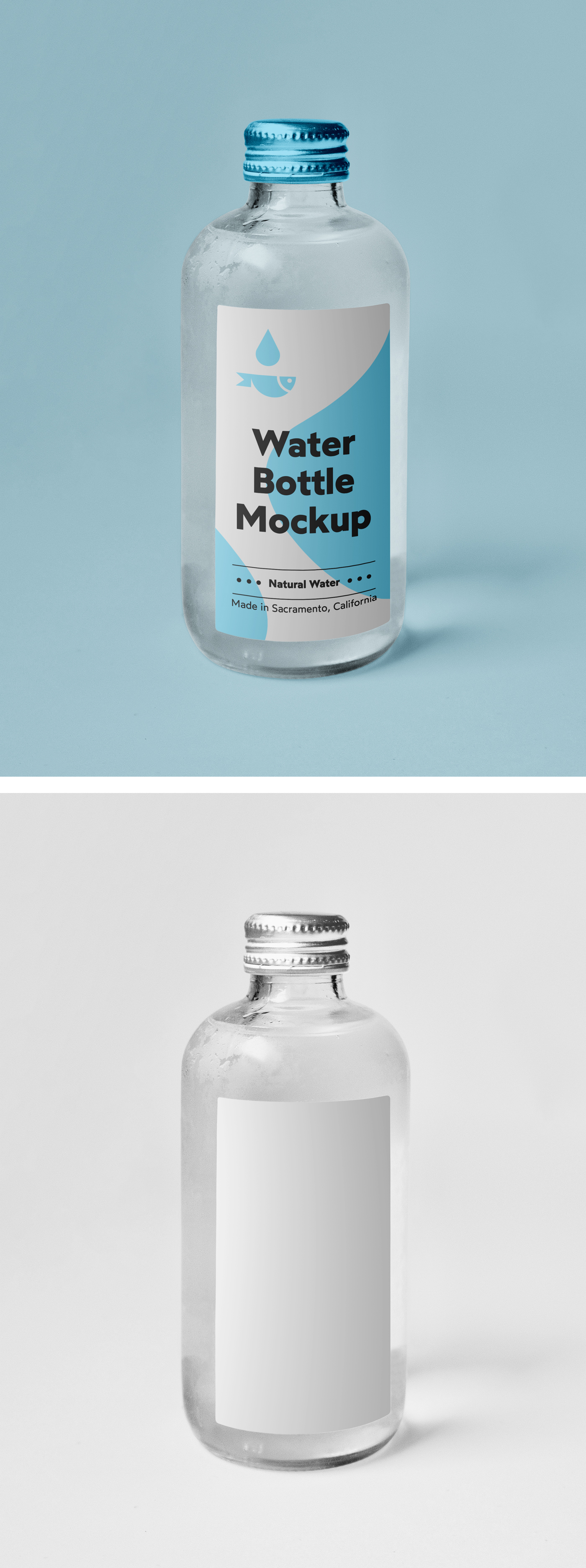 Small Glass Bottle Mockup — Mr.Mockup