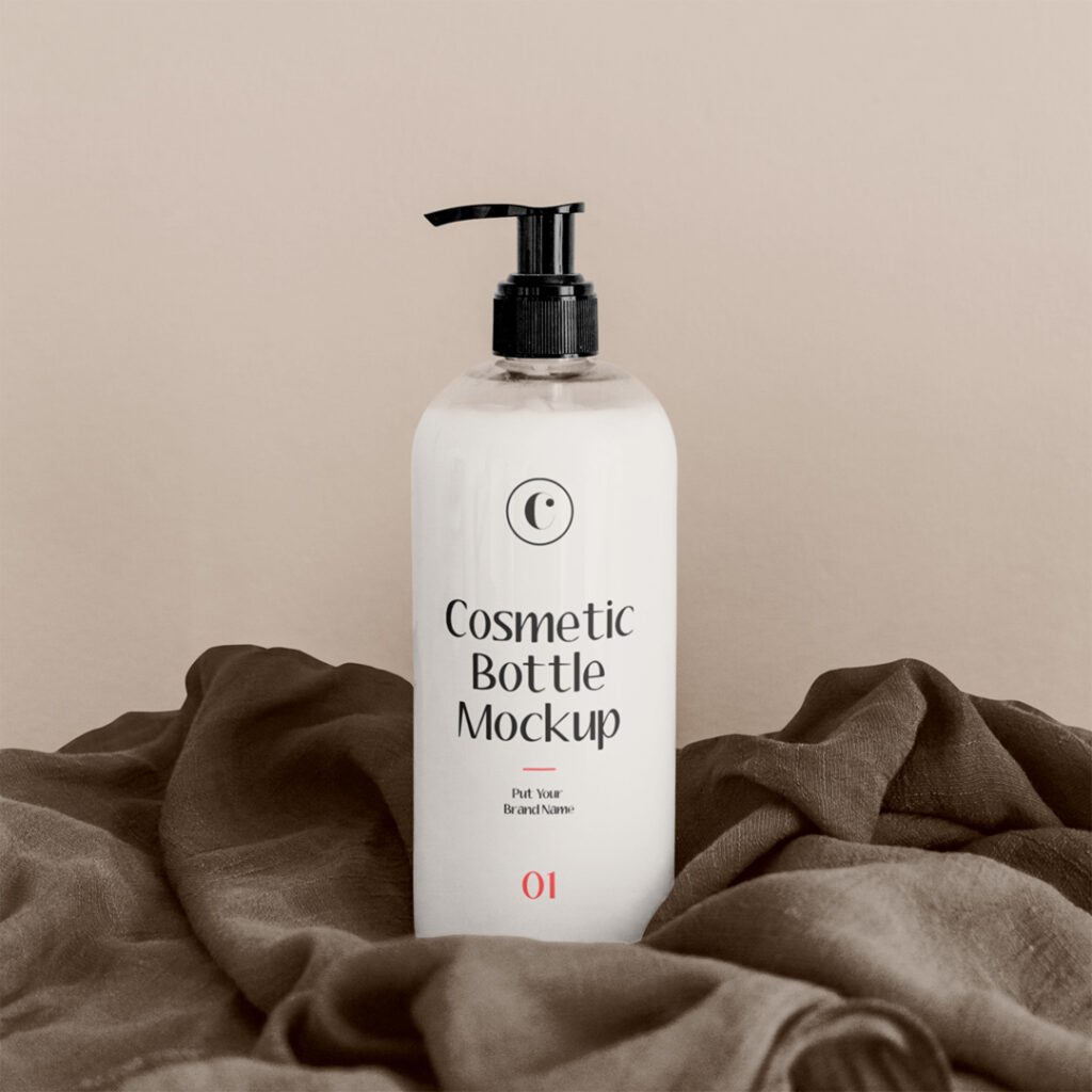 White Cosmetics Bottle Mockup