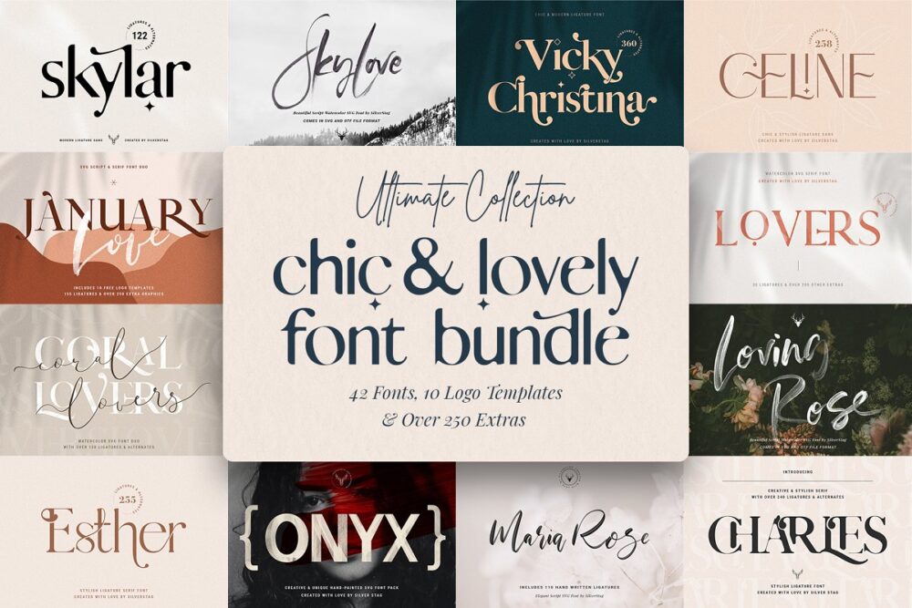 Chic & Modern Font Bundle