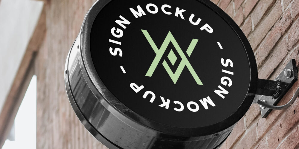 Rounded Sign Mockup