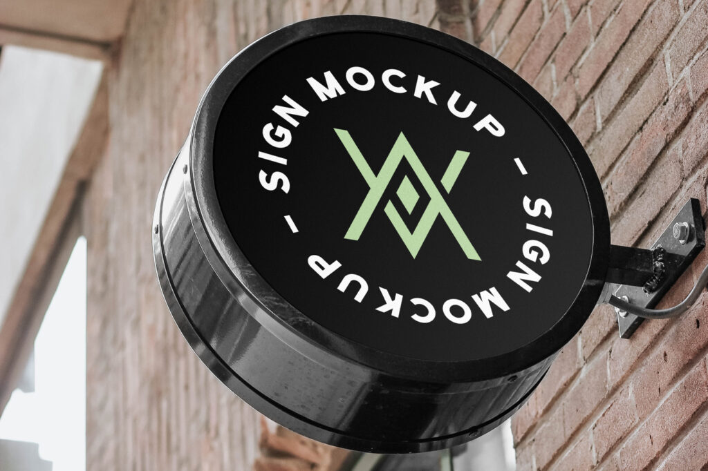 Rounded Sign Mockup