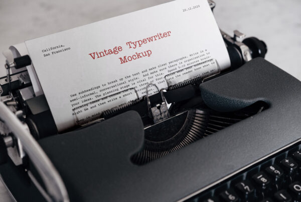 Vintage Typewriter Mockup