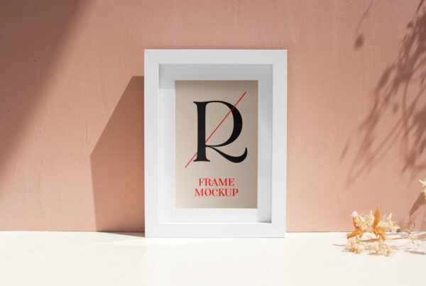 White Frame PSD Mockup