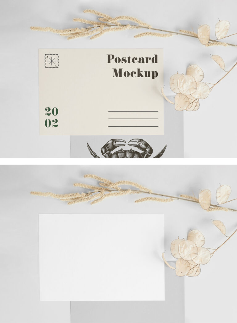 A5 Postcard with Envelope Mockup — Mr.Mockup | Graphic Design Freebies
