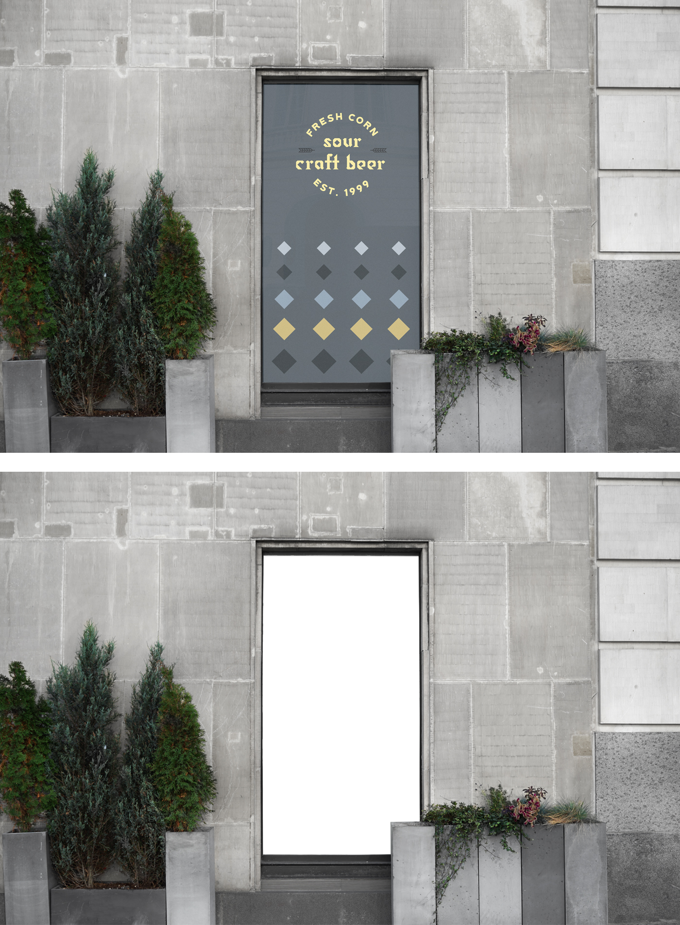 Bar Window PSD Mockup