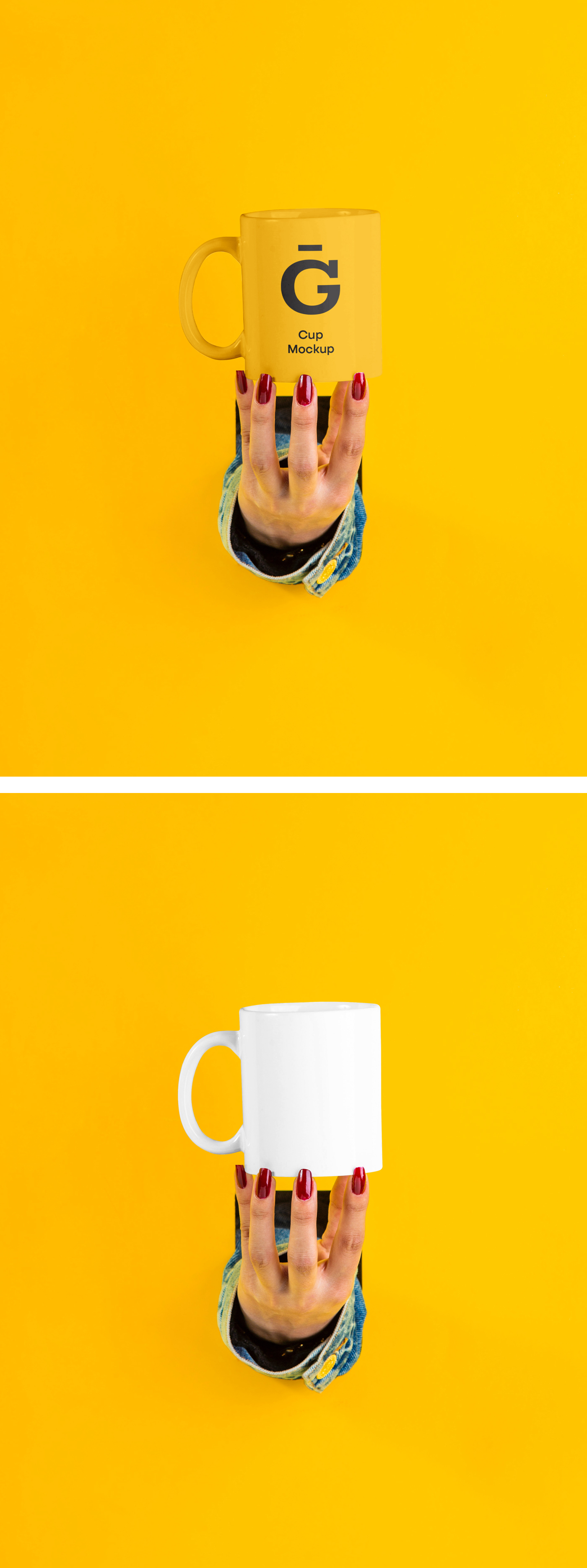 Hand with Cup Mockup