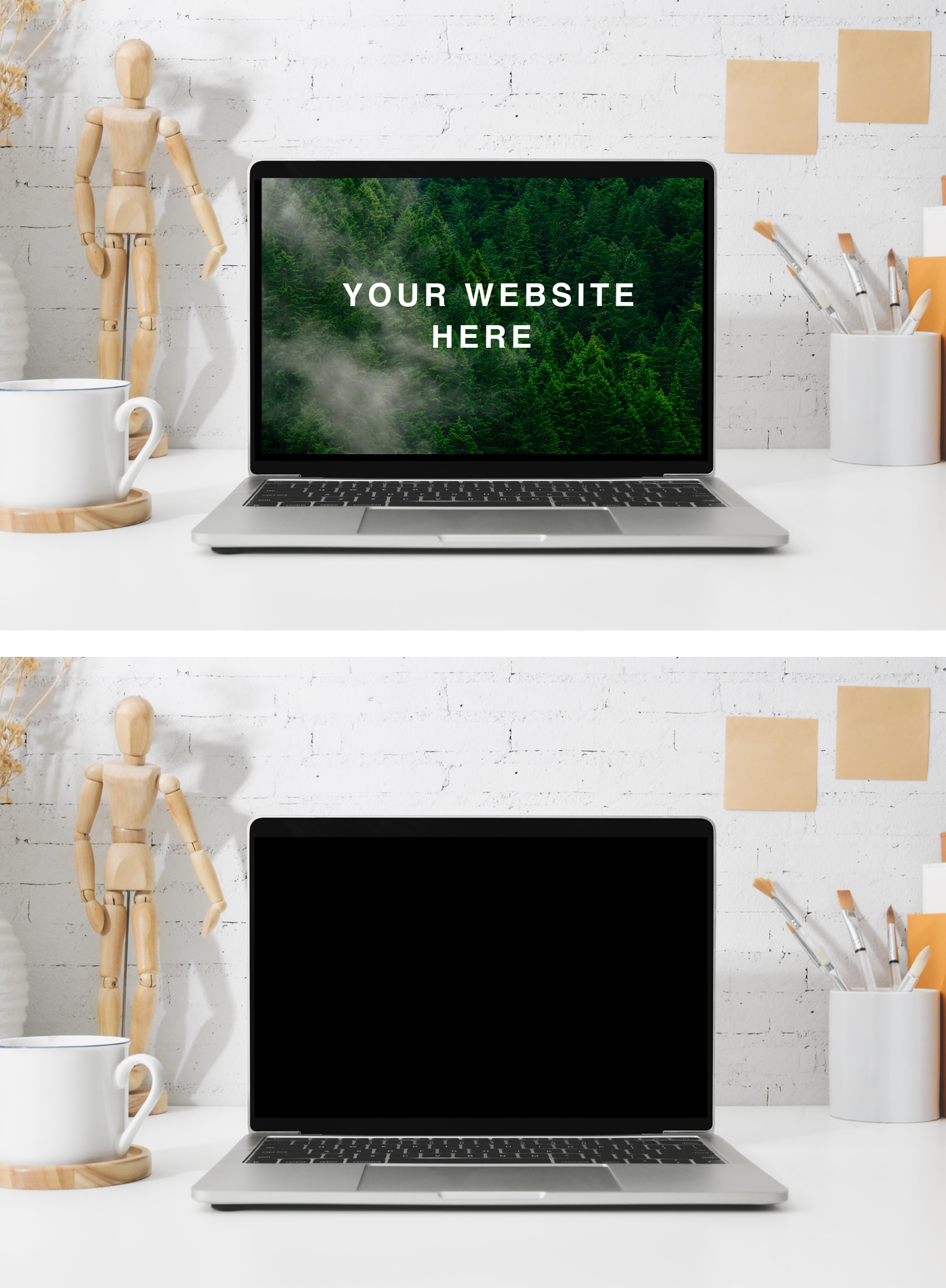 Retina MacBook Workspace Mockup
