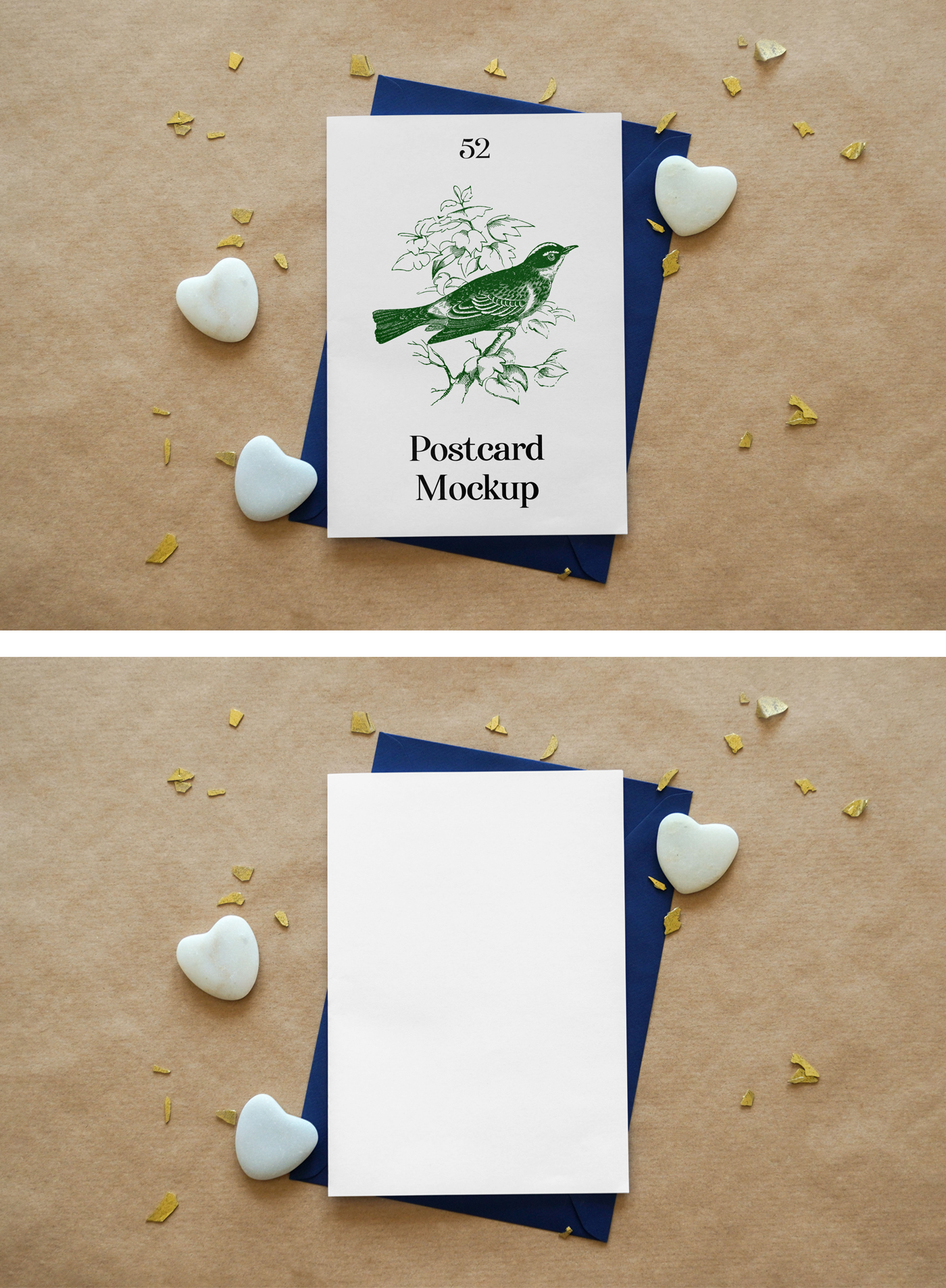 Thank You Card with Envelope Mockup