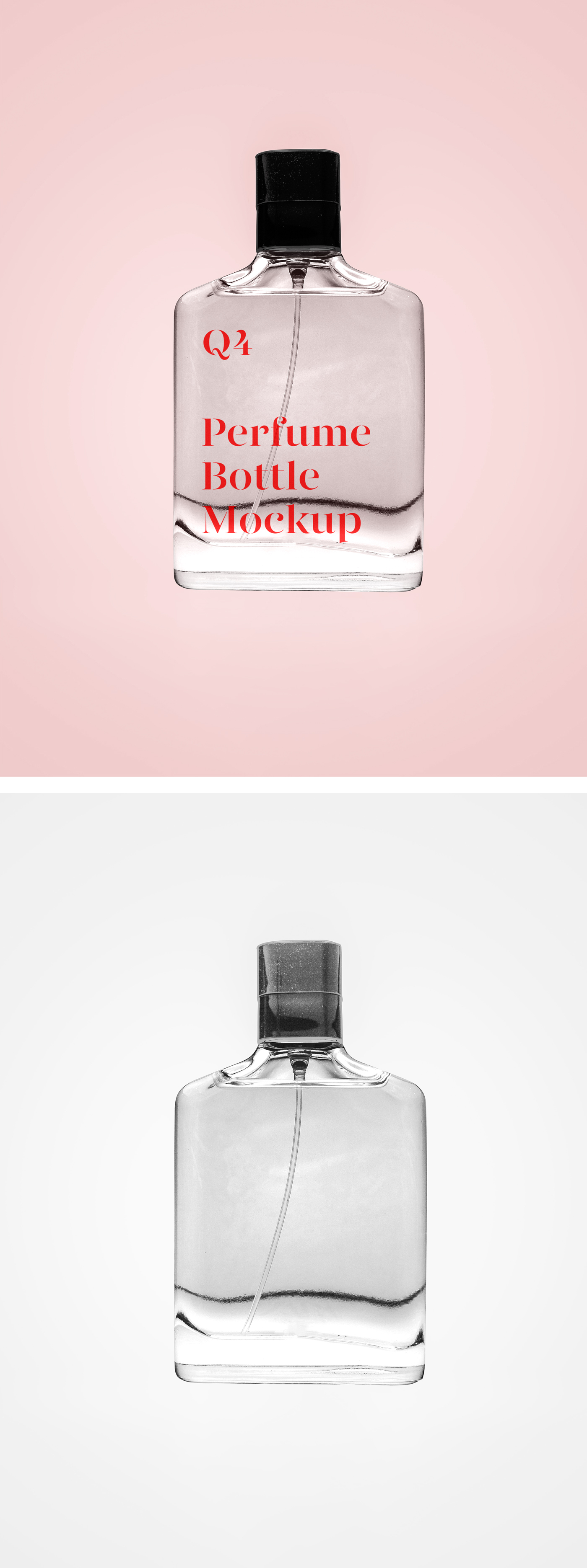 Transparent Perfume Mockup