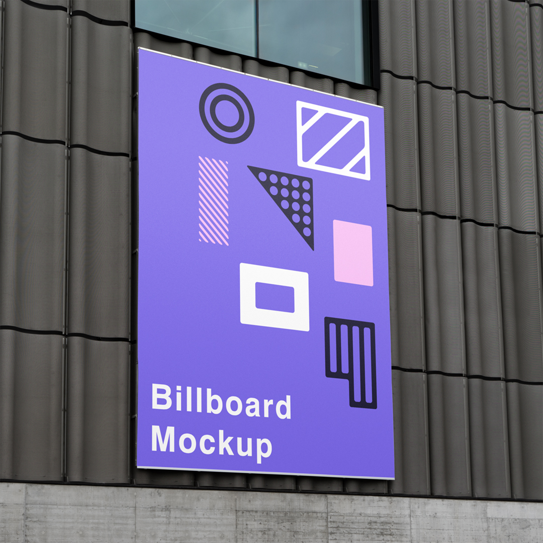 Billboard On Wall Mockup — Mr.Mockup | Graphic Design Freebies