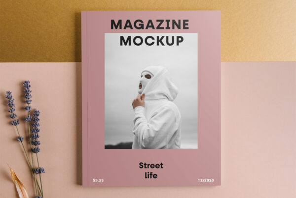 Magazine Front Cover Mockup