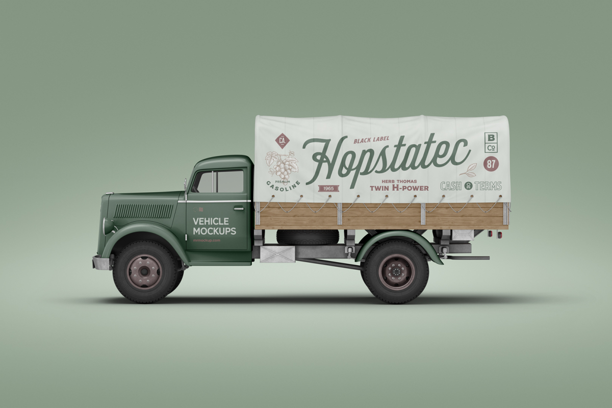Vintage Truck Mockup 03 VEM