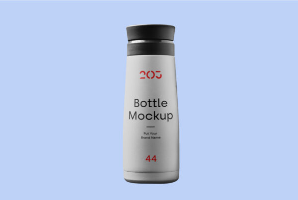 Bottle of Plastic Mockup