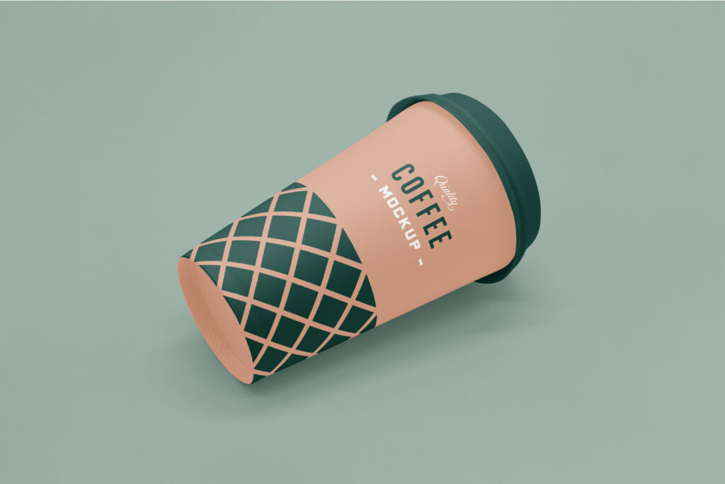Lying Coffee Cup Mockup