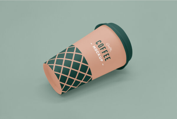 Lying Coffee Cup Mockup