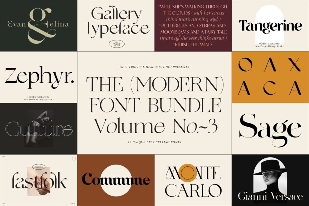 The Modern Font Bundle Vol.3