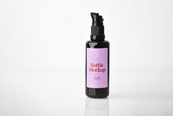 Black Bottle Mockup