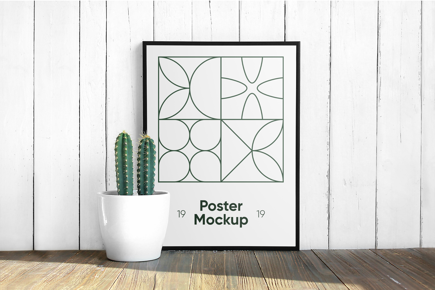 Download Poster With Cactus Mockup Mr Mockup Graphic Design Freebies