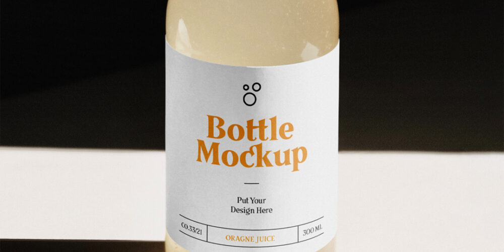 Glass Bottle PSD Mockup