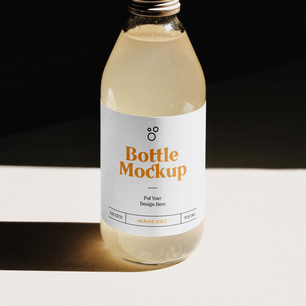 Glass Bottle PSD Mockup