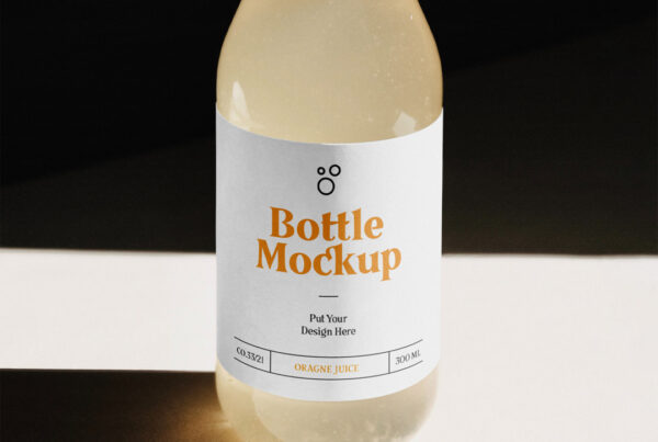 Glass Bottle PSD Mockup