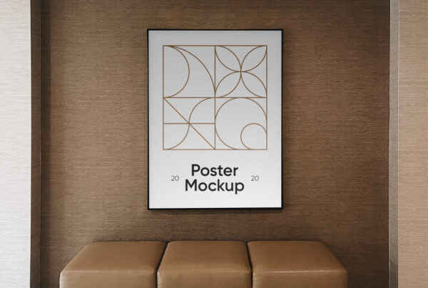 Poster in Hotel Mockup
