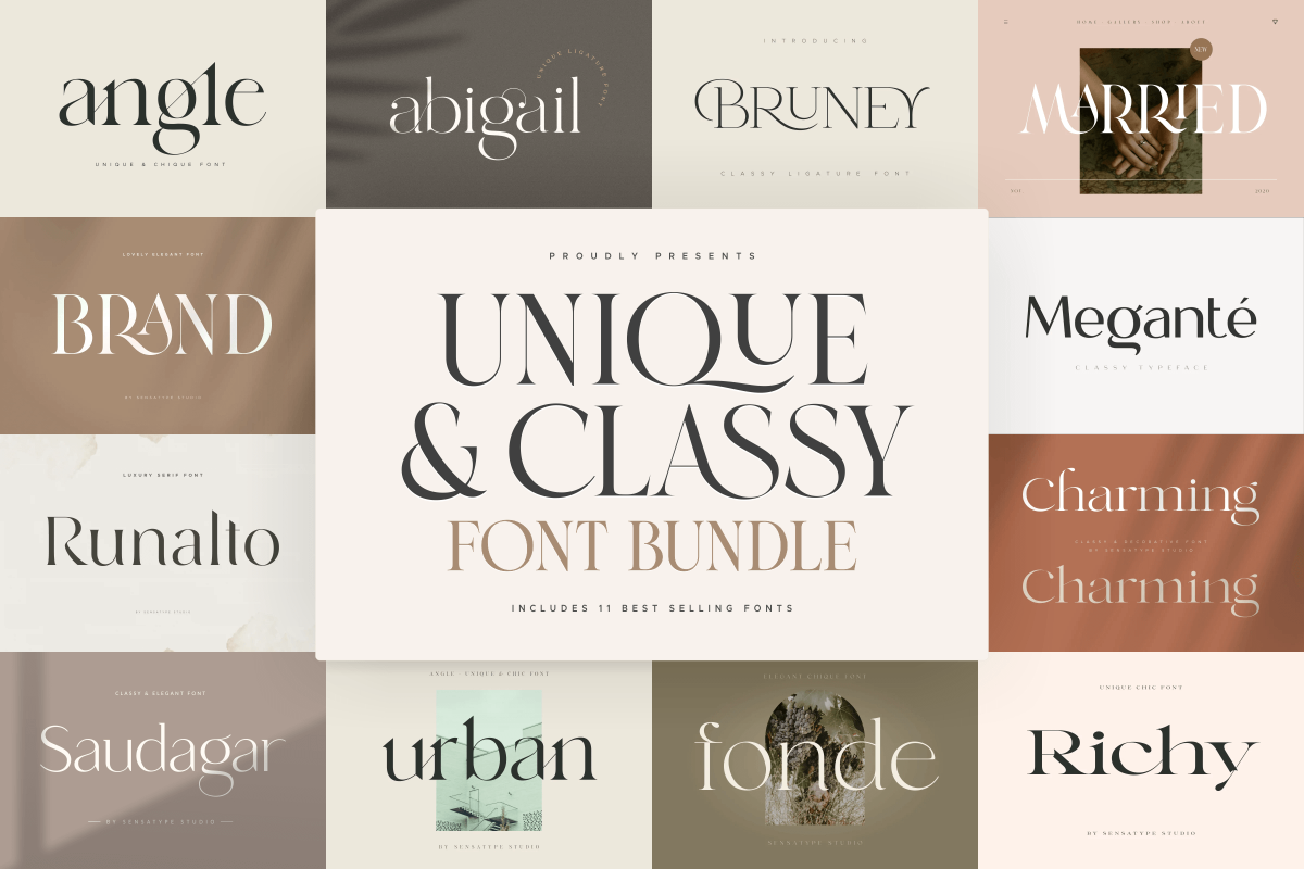 Unique & Classy Font Bundle