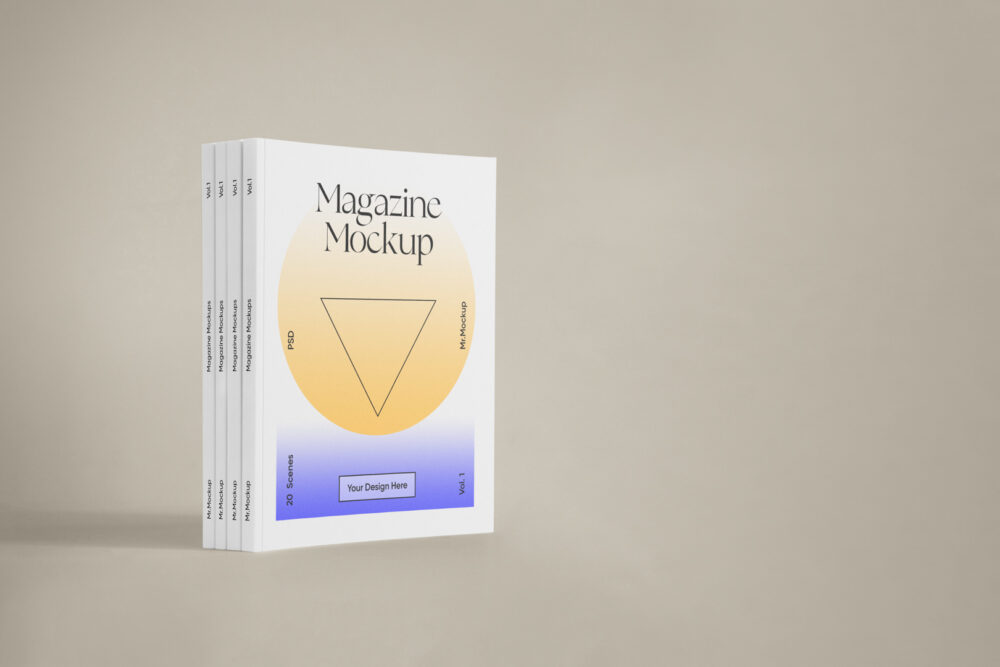 Four Magazine Mockups 01 MMV1