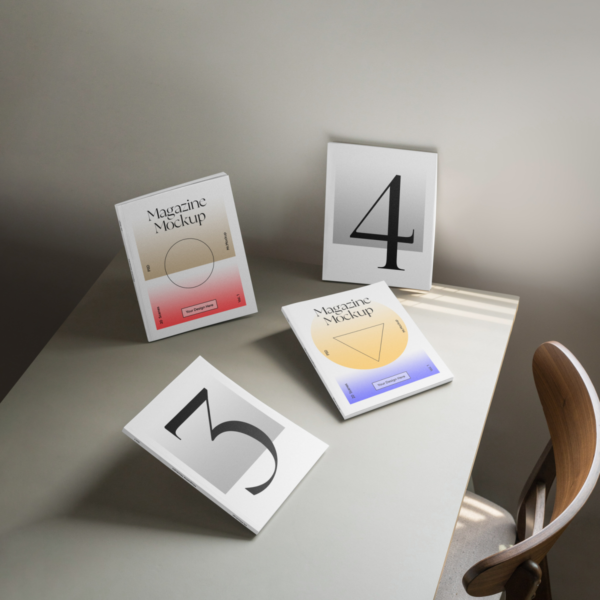 Four Magazine Mockups 02 MMV1