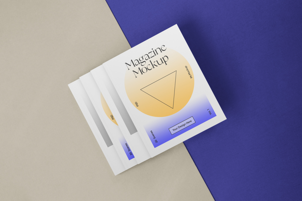 Four Magazine Mockups 05 MMV1