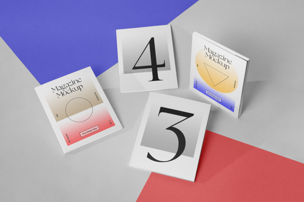 Four Magazine Mockups 07 MMV1