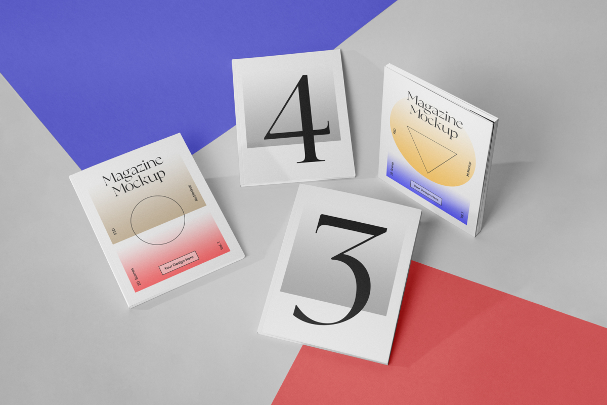 Four Magazine Mockups 07 MMV1