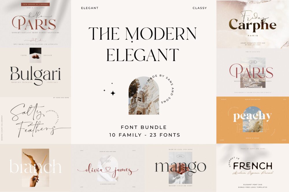 The Modern Elegant Font Bundle