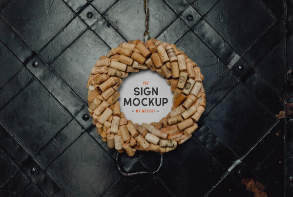 Restaurant Sign PSD Mockup