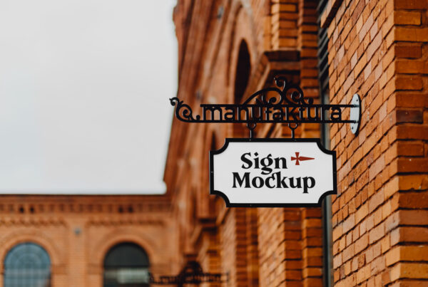 Sign Metal PSD Mockup