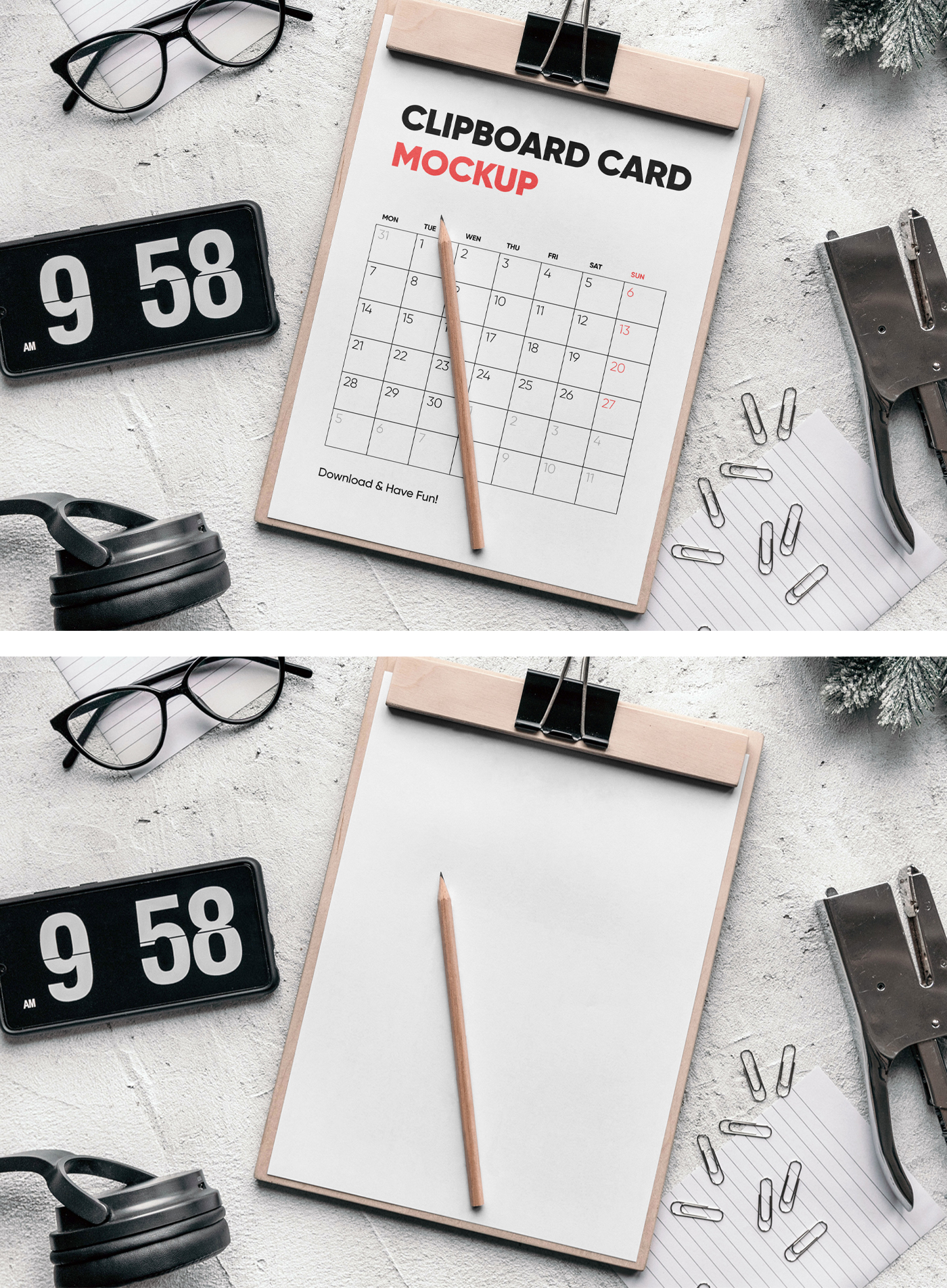 Clipboard Card Mockup