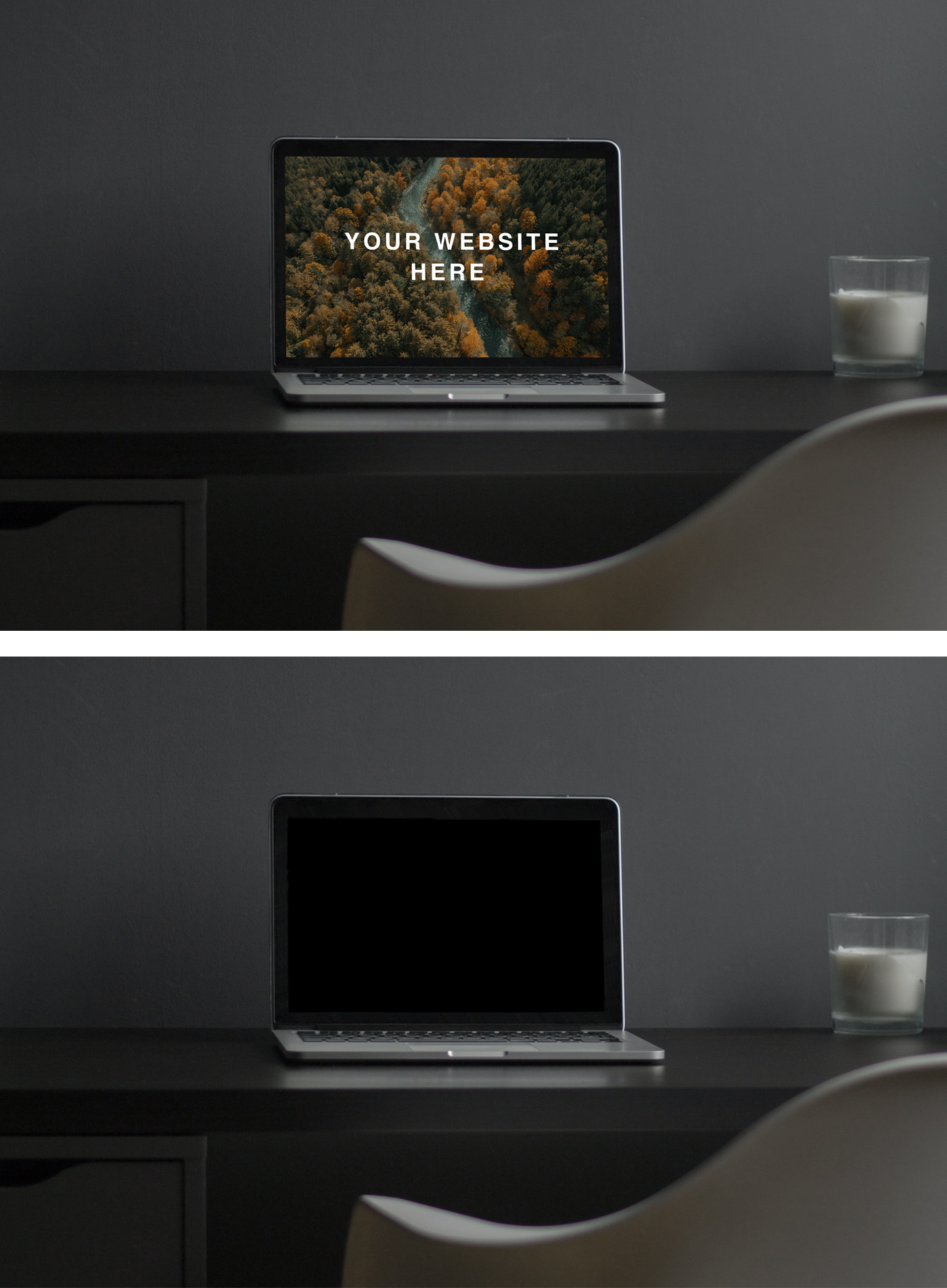 MacBook on Desk Mockup
