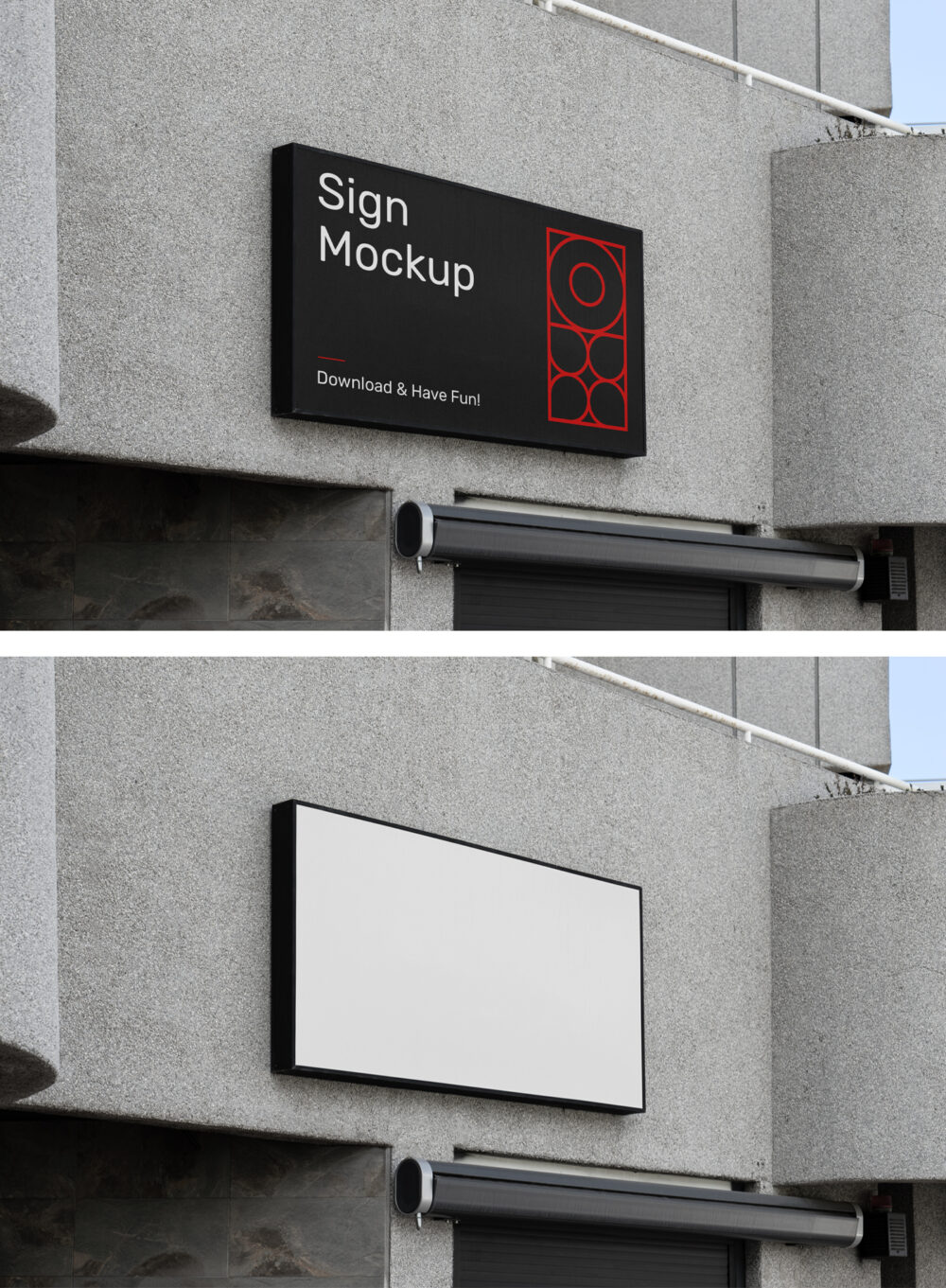 Sign on Building Vol.1 Mockup — Mr.Mockup | Graphic Design Freebies