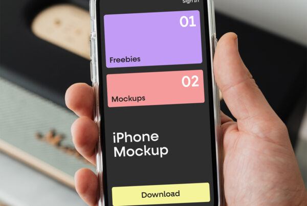 iPhone in Case Mockup