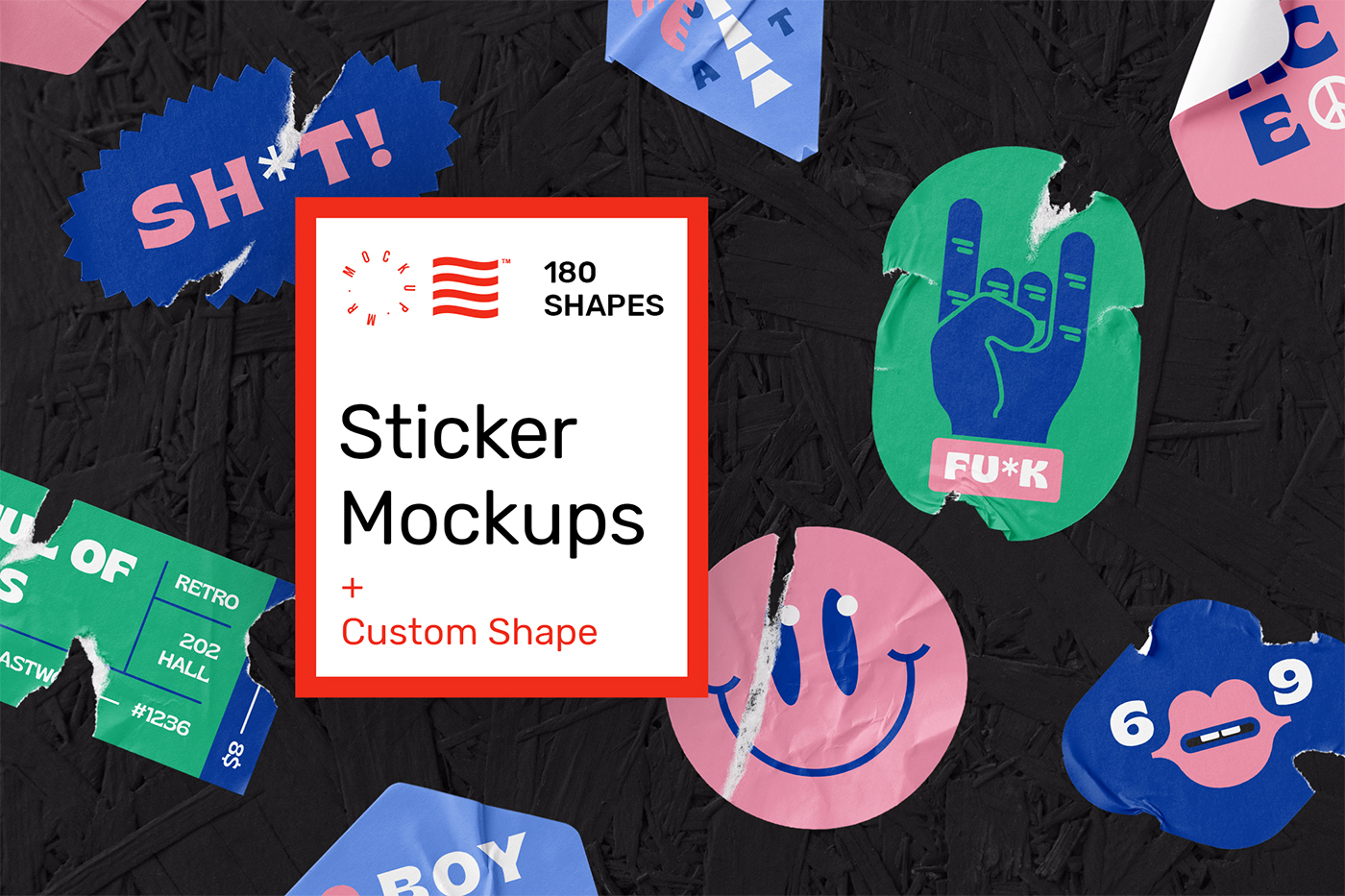 Free Sticker Mockups (PSD)