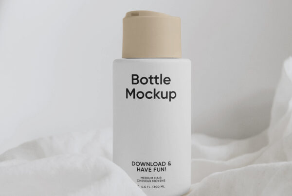 Creme Bottle PSD Mockup