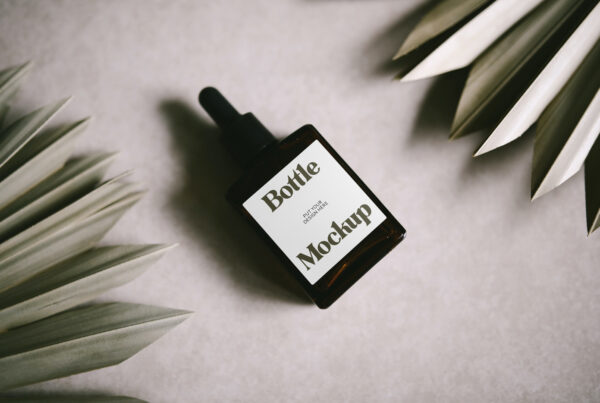 Label on Bottle Mockup
