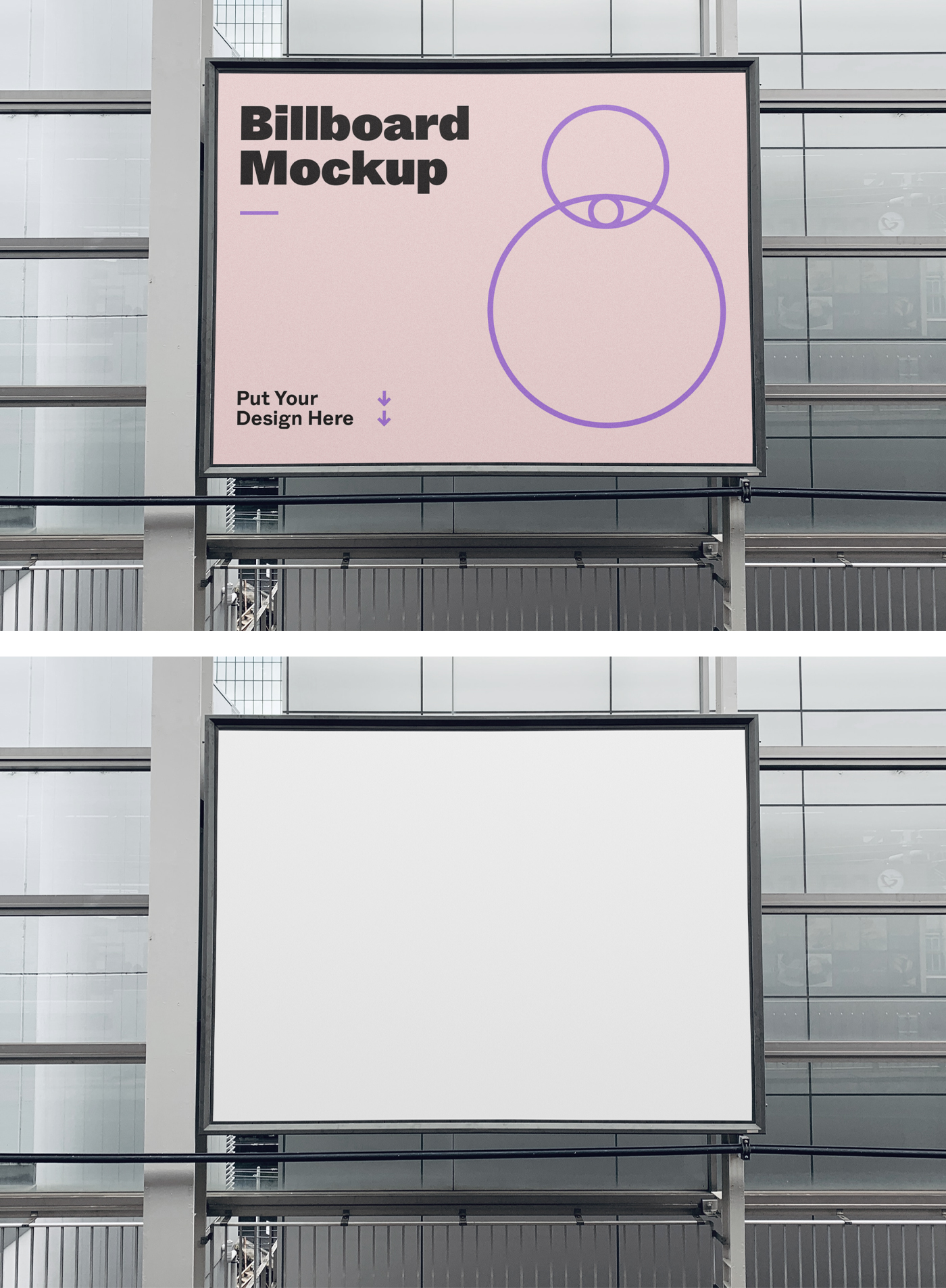 Billboard in Hall Mockup