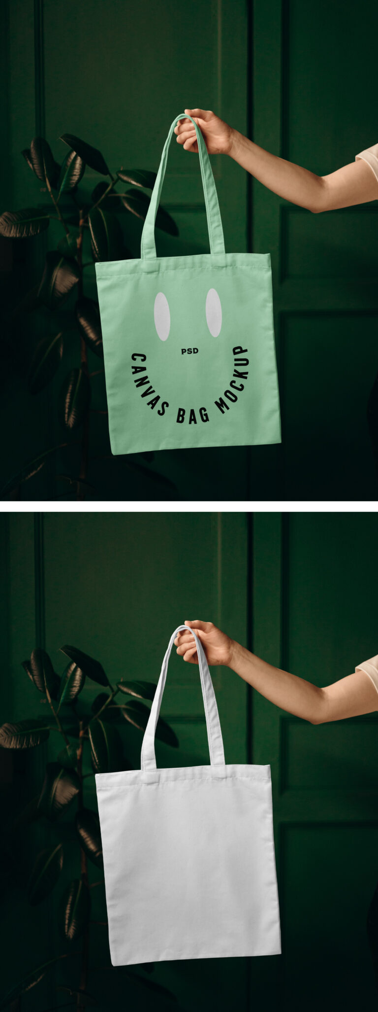 Canvas Bag in Leaving Room — Mr.Mockup | Graphic Design Freebies